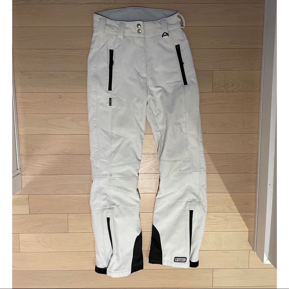 Women’s Size Small Killtec fleece lined ski/snowboard/snow pants - white